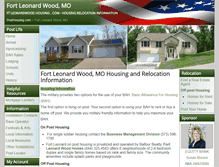 Tablet Screenshot of fortleonardwoodhousing.com
